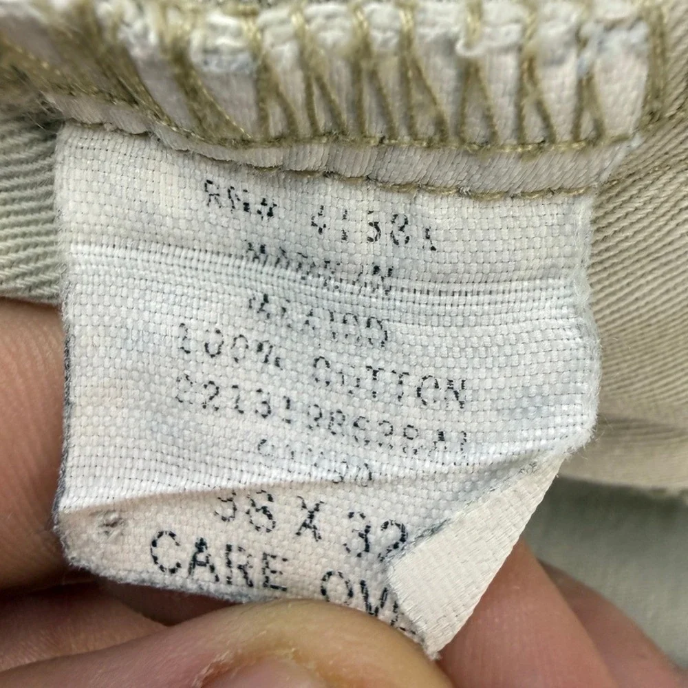 VTG Polo Ralph Lauren Chino Pants Andrew Pant 38x32 (FIT 36x30) Khaki Pleated P
